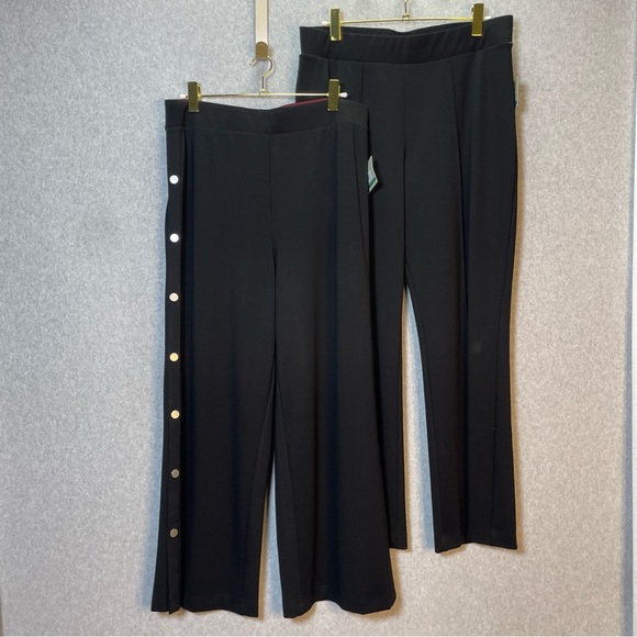 John•Mark NWT Bundle Dress/Office Pull On Black Trousers - Picture 1 of 9